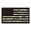 Made In USA Mini Green Camo Flag Sticker (4.3" x 2.5")