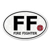Made In USA Firefighter Seal Oval Sticker (4.25" x 6.5")