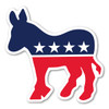 Made In USA Democratic Donkey Sticker (3.5" x 3.5")