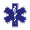 Made In USA EMS Star Of Life Sticker (4" x 4")