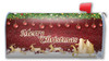 Made In USA Merry Christmas Golden Santa Claus And Sleigh Mailbox Cover Magnet (21" x 18.38")