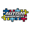 Made In USA Autism Awareness Puzzle Piece Inside Static Cling (3.25" x 6.5")