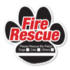 Made In USA Animal Fire Rescue Paw Inside Static Cling (5.13" x 4.88")