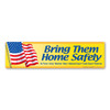Made In USA Bring Them Home Safely Bumper Strip Magnet (2.88" x 10.88")
