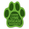 Made In USA Canine Lyme Disease Awareness Paw Magnet (5.5" x 4.5")