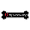 Made In USA I Love My Service Dog Bone Magnet (2.25" x 7")