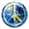Made In USA Peace Sign On Earth Magnet (4.75" x 4.75")