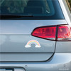Made In USA Pastel Rainbow With Clouds Magnet Magnet (4.88" x 2.38")