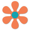 Made In USA Orange And Aqua 70's Flower Magnet (4.81" x 4.19")