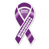 Made In USA Alzheimer's Awareness 2-in-1 Ribbon Magnet (8" x 3.88")
