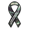 Made In USA Land Of The Free Because Of The Brave (Green Camo) Ribbon Magnet (8" x 3.88")
