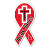 Made In USA Jesus Saves Ribbon Magnet (8" x 3.88")