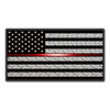 Made In USA Mini Thin Red Line (Laser) Flag Magnet (4.7" x 3.88")