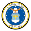 Made In USA Air Force Seal Circle Magnet (5" x 5")