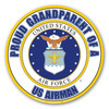 Made In USA Proud Grandparent Of A U.S. Airman Circle Magnet (5" x 5")