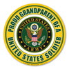 Made In USA Proud Grandparent Of A U.S. Soldier Circle Magnet (5" x 5")