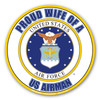 Made In USA Proud Wife Of A U.S. Airman Circle Magnet (5" x 5")