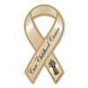 Made In USA Cure Childhood Cancer Mini Ribbon Magnet (4" x 2")