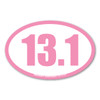 Made In USA 13.1 Half Marathon Pink Oval Magnet (4.25" x 6.5")
