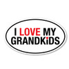Made In USA I Love My Grandkids Oval Magnet (3.63" x 6.13")
