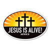 Made In USA Jesus Is Alive! Oval Magnet (4" x 6")