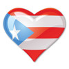 Made In USA Puerto Rico Heart Magnet (4.13" x 4.75")