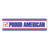 Made In USA Proud American Rectangle Bumper Strip Magnet (2.88" x 10.88")