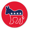 Made In USA Democrat Donkey Circle Magnet (4" x 4")