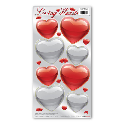 Made In USA Hearts Pack Magnet (11" x 5.75")