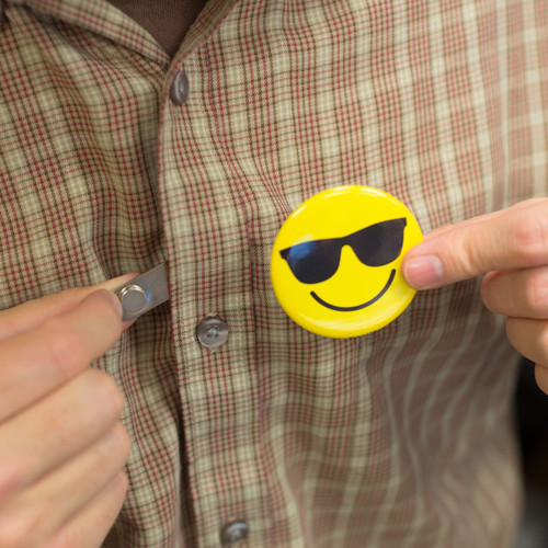 Made In USA American Flag Rectangle Button (3.5" x 2.5")