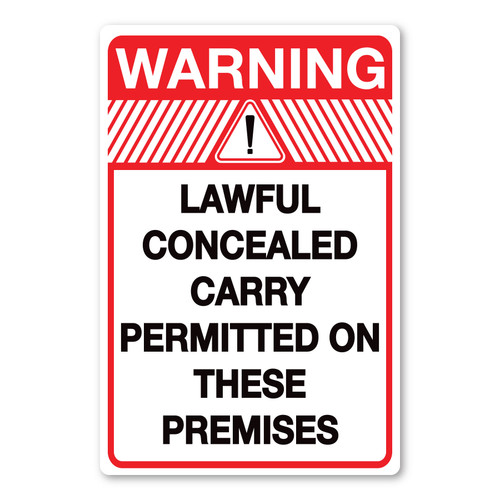 Made In USA Lawful Conceal And Carry - 12 x 18 - Decal (18" x 12")