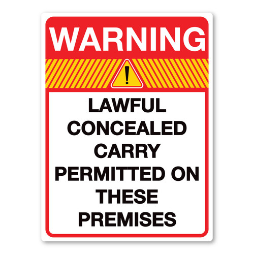 Made In USA Lawful Conceal And Carry - 18 x 24 - Decal (24" x 18")