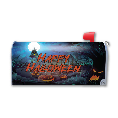 Made In USA Happy Halloween Jack O'Lantern Mailbox Cover Magnet (21" x 18.38")
