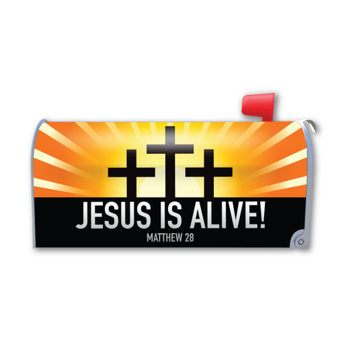 Made In USA Jesus Is Alive! Mailbox Cover Magnet (21" x 18.38")