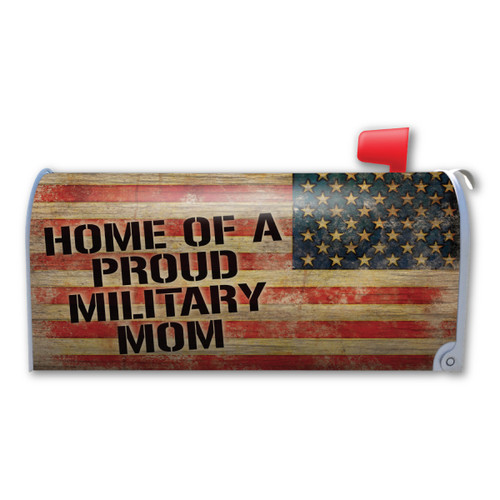 Made In USA Home Of A Proud Military Mom Mailbox Cover Magnet (21" x 18.38")