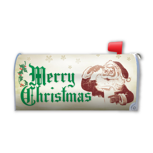 Made In USA Tan Merry Christmas Mailbox Cover Magnet (21" x 18.38")