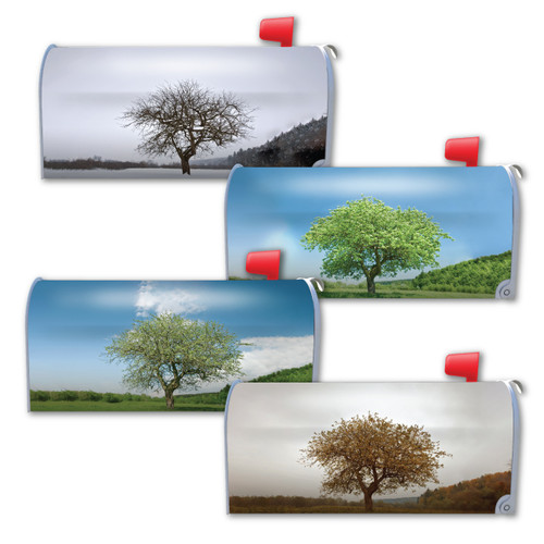 Made In USA Seasons Tree Pack Mailbox Cover Magnet Pack (21" x 18.38")