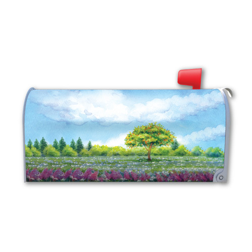 Made In USA Seasons Field With Tree Summer Mailbox Cover Magnet (21" x 18.38")