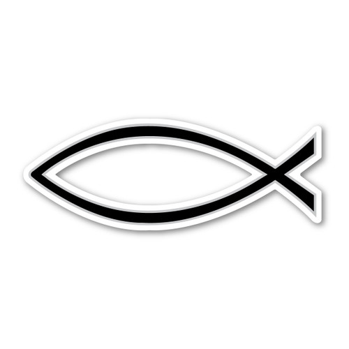 Made In USA Mini Black Plain Fish Magnet (1.38" x 3.63")