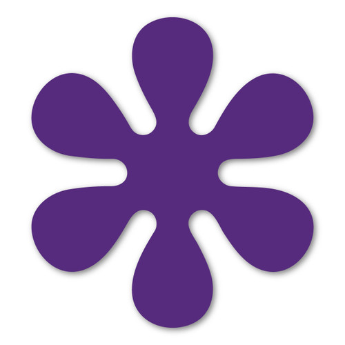 Made In USA Purple 70's Flower Magnet (4.81" x 4.19")