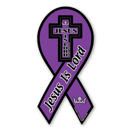 Made In USA Jesus Is Lord Ribbon Magnet (8" x 3.88")