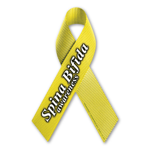 Made In USA Spina Bifida Awareness Ribbon Magnet (6.88" x 4.5")