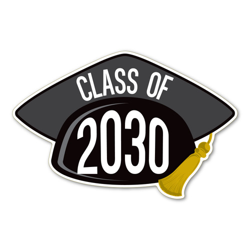 Made In USA 2030 Grad Cap Magnet (5" x 3")