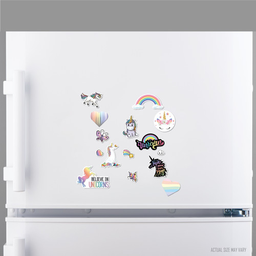 Made In USA Pastel Rainbow Unicorn Magnet Pack (5.75" x 11.5")