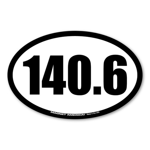 Made In USA 140.6 Full Ironman Triathlon Oval Magnet (4.25" x 6.5")