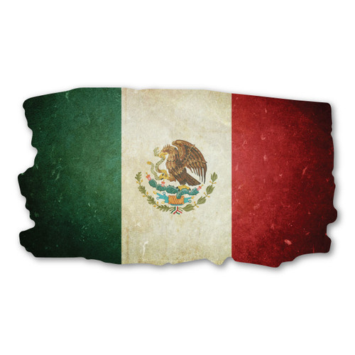 Made In USA Mexico Flag Magnet (2.63" x 4.75")