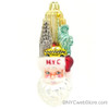 New York Landmark Santa Glass Ornament