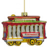 Glass San Francisco Trolley Car Christmas Ornament