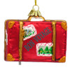 Glass Travel Suitcase Christmas Ornament