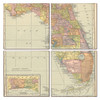 Florida Map Coaster Set of 4